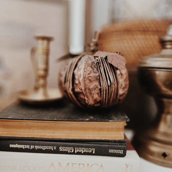 Other - Rustic Copper Hammered Pumpkin Decor
